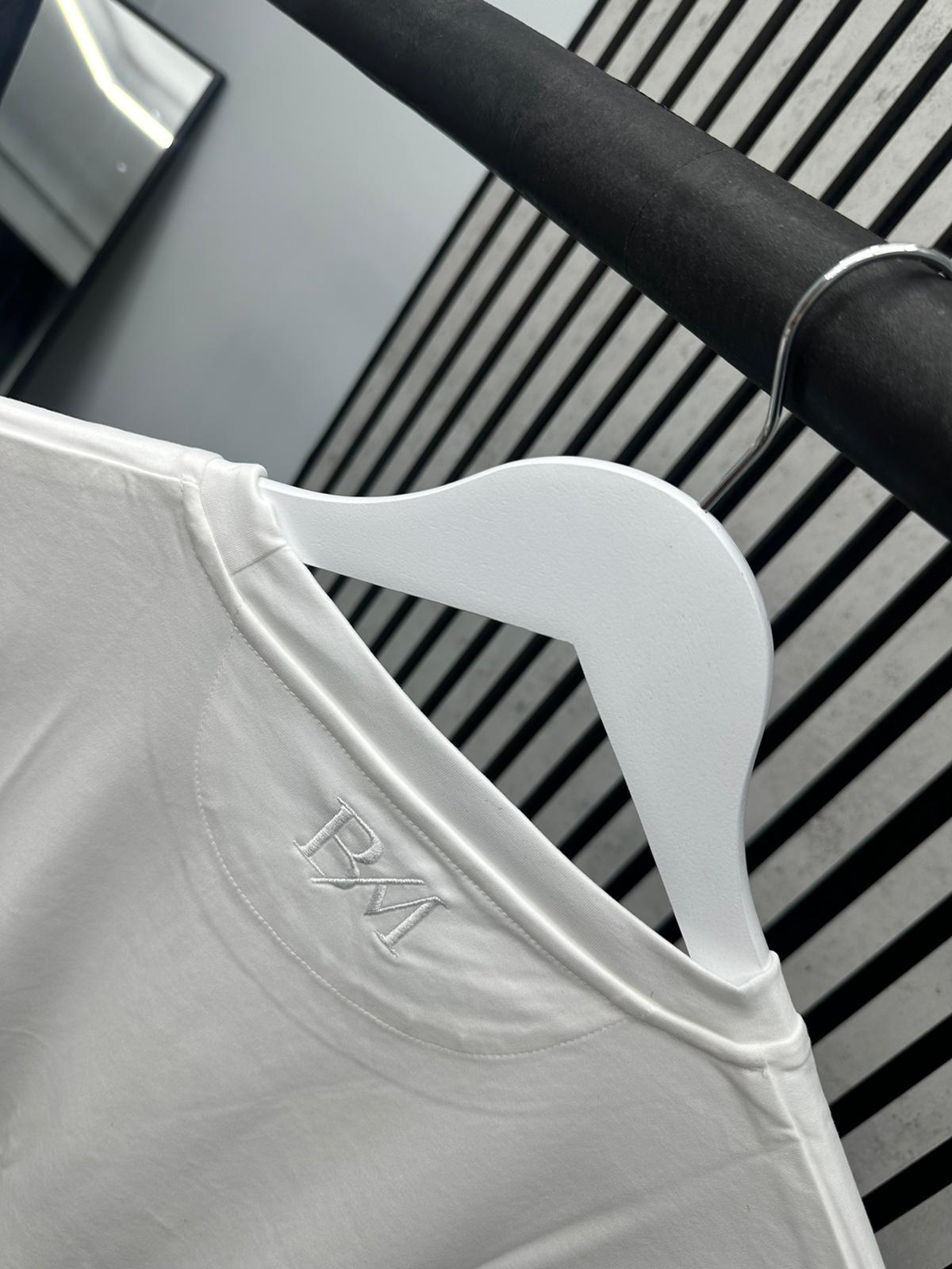 White Mercerized Cotton T-Shirt