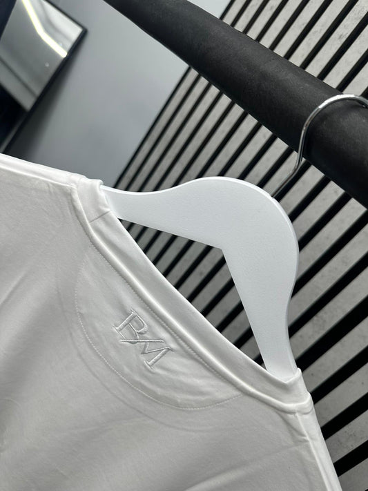 White Mercerized Cotton T-Shirt