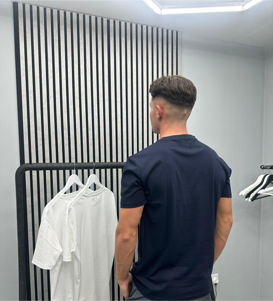 Navy Mercerized Cotton T-Shirt