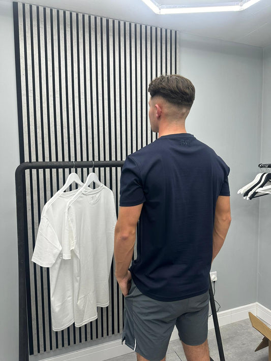 Navy Mercerized Cotton T-Shirt